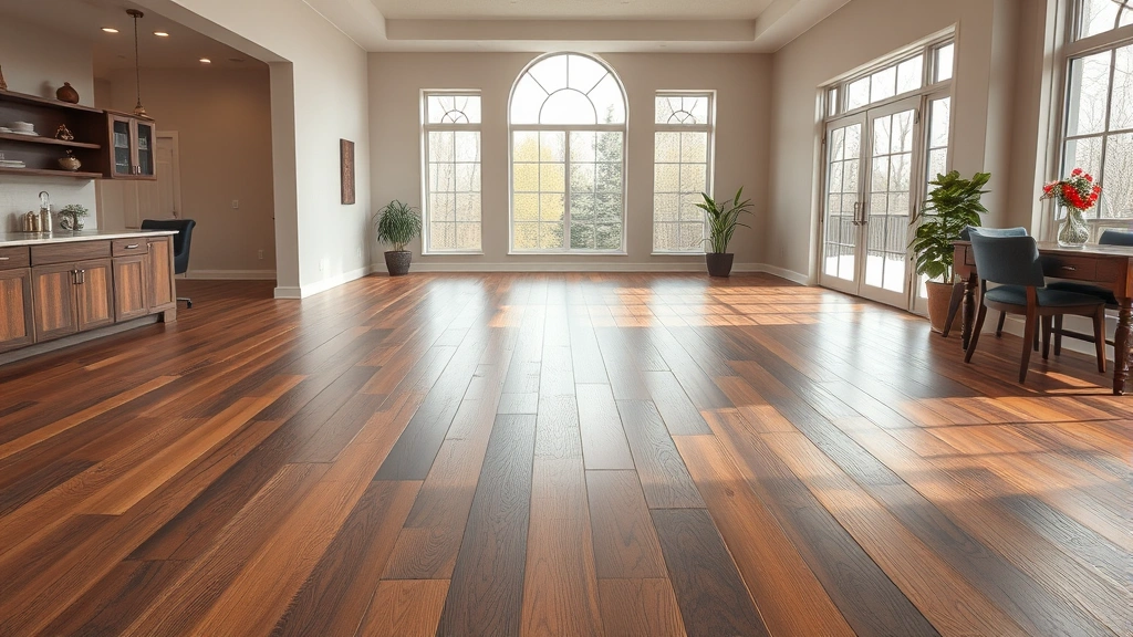 Flooring installation in Woodridge, IL with various samples and styles displayed on the showroom floor.