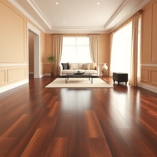 Completed hardwood flooring installation in a spacious living room with neutral walls and elegant decor in Palos Heights IL