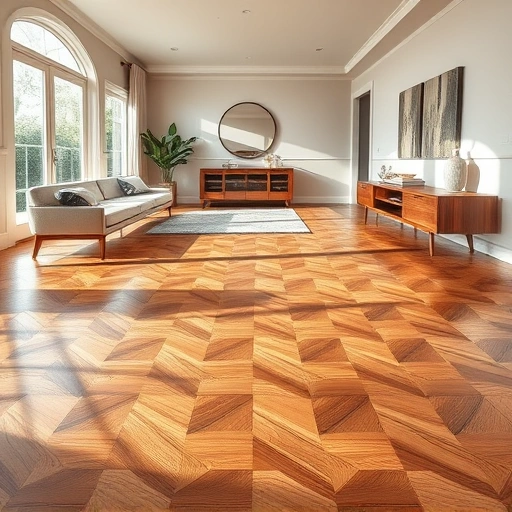 Perfectly completed flooring in Burr Ridge IL, blending rich hardwood and modern tile in an elegant room.