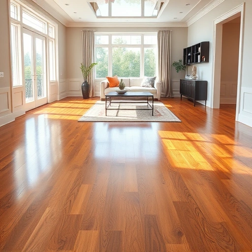 Spacious living room in Naperville IL with gleaming hardwood floors, elegant windows, and neutral walls showcasing craftsmanship.