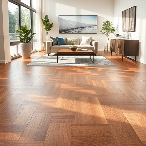Completed flooring installation in Western Springs IL features rich hardwood and elegant tile in a stylish setting.