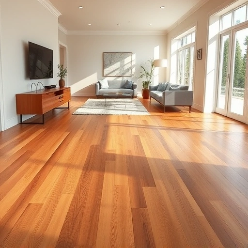 Luxurious hardwood flooring installation in Clarendon Hills IL with warm tones, elegant baseboards, and natural light.