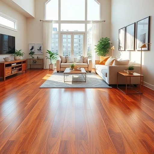 Spacious La Grange Park living room with polished hardwood floors, modern furniture, and elegant decor accents.