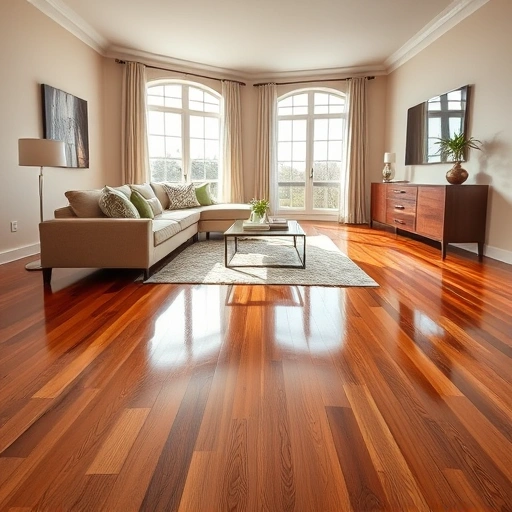 Spacious living room in La Grange IL features warm hardwood floors, elegant windows, and tasteful furniture accents.