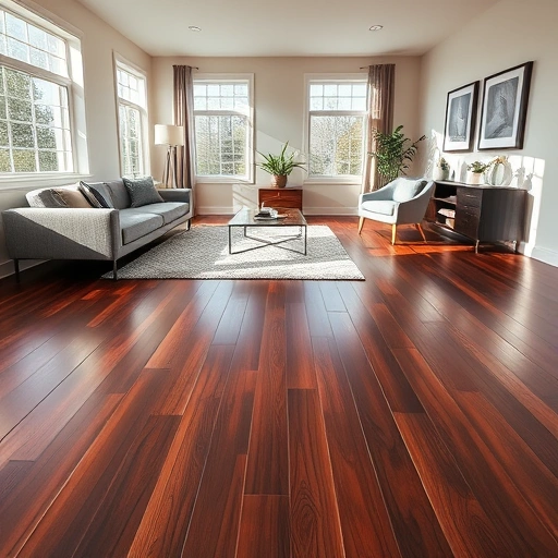 Spacious Frankfort IL living room with dark hardwood floors, modern furniture, and natural light creating an inviting atmosphere.