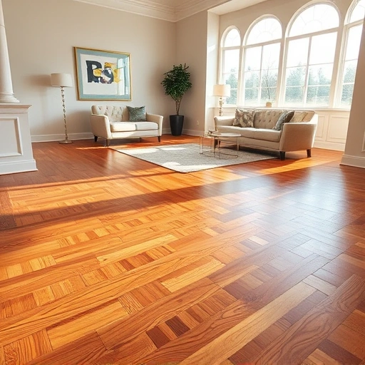 Polished hardwood flooring in Bolingbrook, IL, showcases rich grain and seamless installation in an elegant interior.