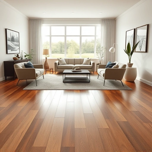 Luxury Vinyl Plank Flooring installation in a spacious living room with modern furnishings and natural light in Darien IL