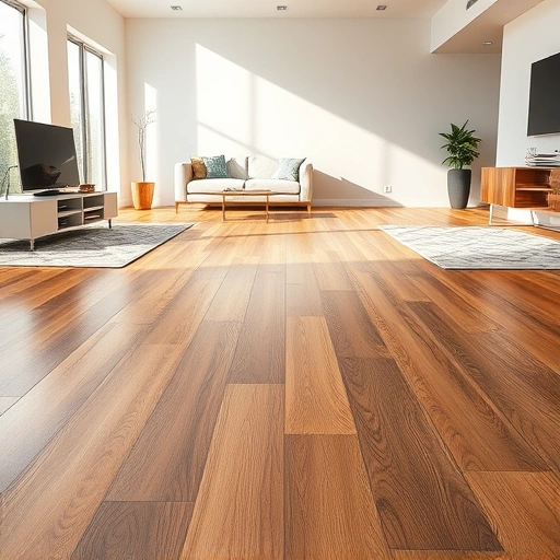 Beautifully installed hardwood flooring in Naperville, IL, showcasing natural wood tones and minimalist decor.