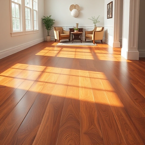Gleaming hardwood floor in a sophisticated Hinsdale IL interior with elegant baseboards and natural light.