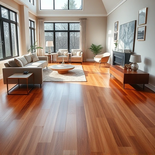 Beautifully finished hardwood flooring in a modern Burr Ridge living space with stylish furnishings and natural light.