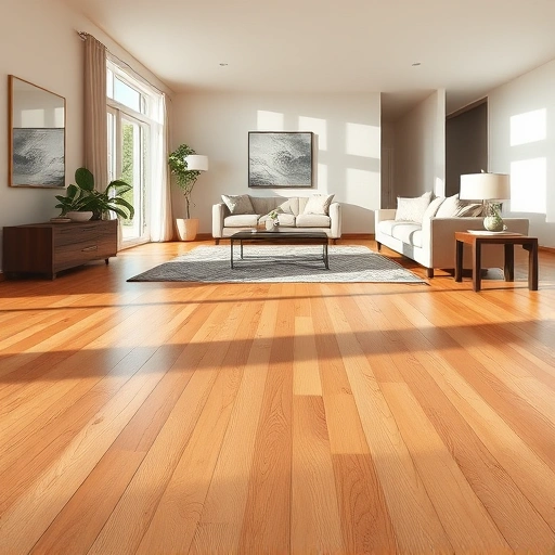 Beautiful hardwood floor installation in modern Carol Stream living space with elegant decor and natural light.