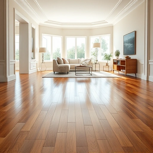 Engineered hardwood installation in Darien IL featuring rich wood grain, polished finish, and modern decor elements.