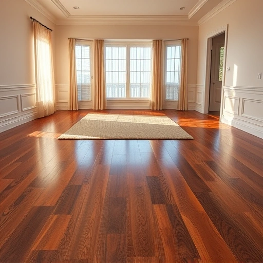 Perfectly completed hardwood flooring installation in a stylish room with warm lighting and elegant decor in Lockport IL.