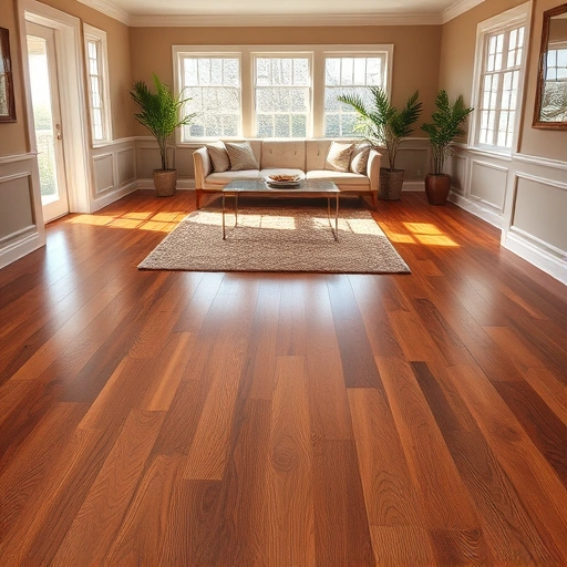 Beautiful living room in Clarendon Hills, IL featuring rich oak hardwood floors and stylish furniture arrangement.
