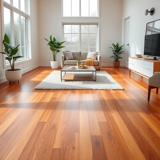Completed hardwood flooring installation in Schererville IN with elegant decor under soft natural light.
