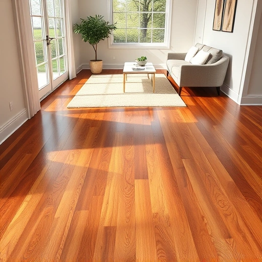 Polished hardwood flooring installation in Downers Grove IL featuring rich tones, elegant baseboards, and natural light.