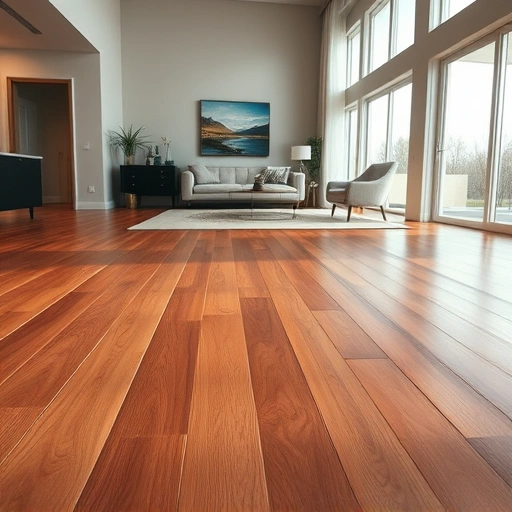 Beautiful hardwood flooring installation in Elmhurst IL with warm tones, intricate grain patterns, and a modern interior.