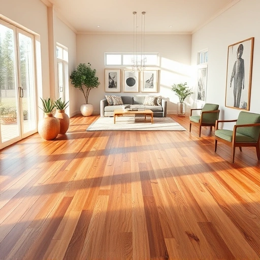 Completed flooring installation in Joliet IL featuring polished hardwood, intricate details, and elegant decor.