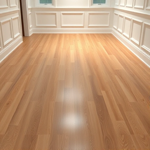 Completed Subfloor Repair in Darien IL showcasing seamless hardwood flooring in a clean, professional environment.