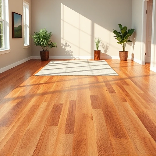 Beautifully finished hardwood floor in Highland IN with warm tones, elegant decor, and inviting natural light.