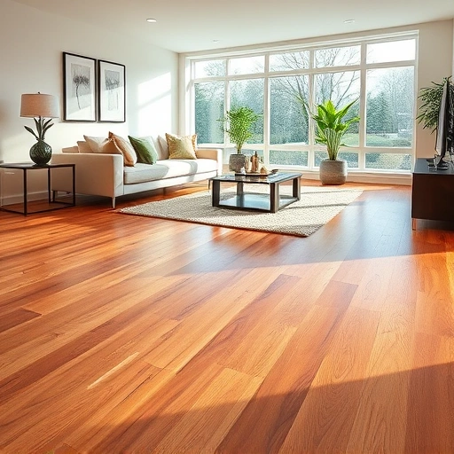 Modern living room in Clarendon Hills IL featuring elegant hardwood flooring, stylish furniture, and natural light.