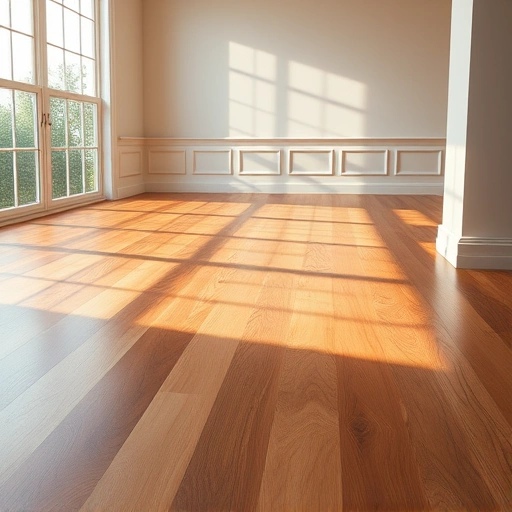 Spacious room with gleaming hardwood flooring, natural light, and elegant neutral walls in Darien, IL.
