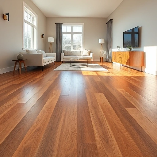 Glue-Down Flooring Installation in Darien IL features polished hardwood, modern decor, and natural light accents.