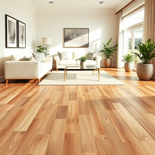 Luxury Vinyl Plank Flooring in a sophisticated Darien IL living room with elegant furniture and natural light.