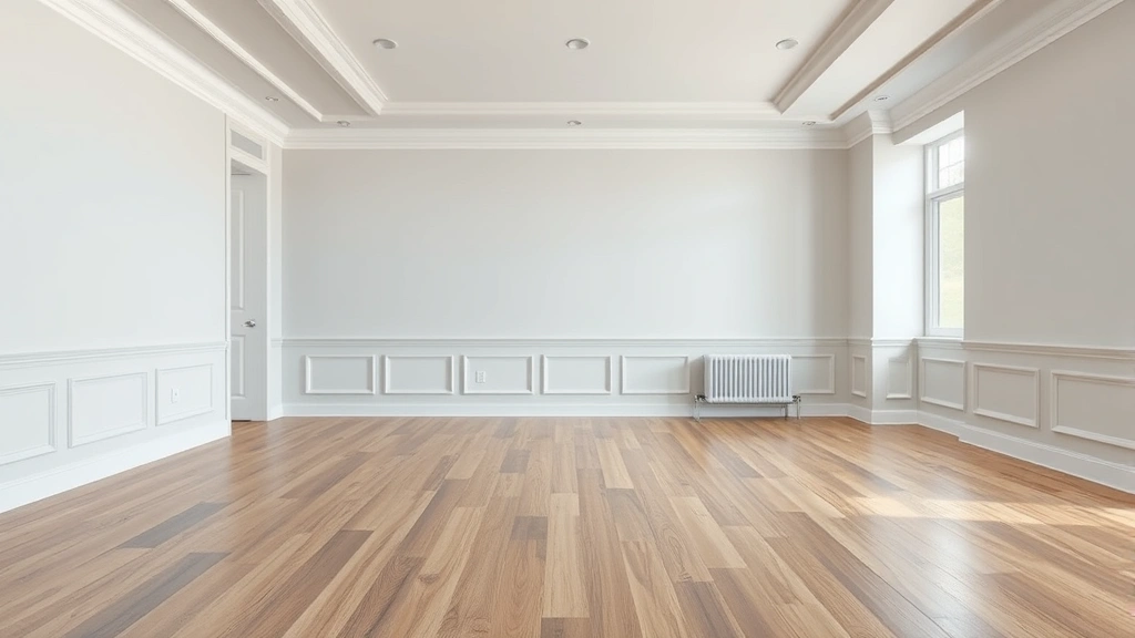 Flooring installation in a modern living room in Romeoville, IL.