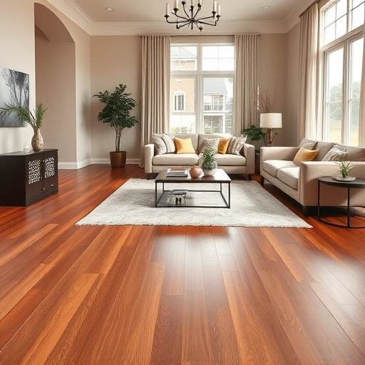 Spacious living room in Western Springs IL featuring warm hardwood floors, elegant decor, and natural light.