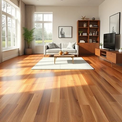 Spacious living room in Oak Brook IL with elegant oak hardwood floors and stylish decor creating an inviting atmosphere.