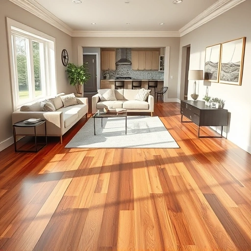 Spacious Lombard living room with polished hardwood floors, elegant baseboards, and modern decor enhancing the design.