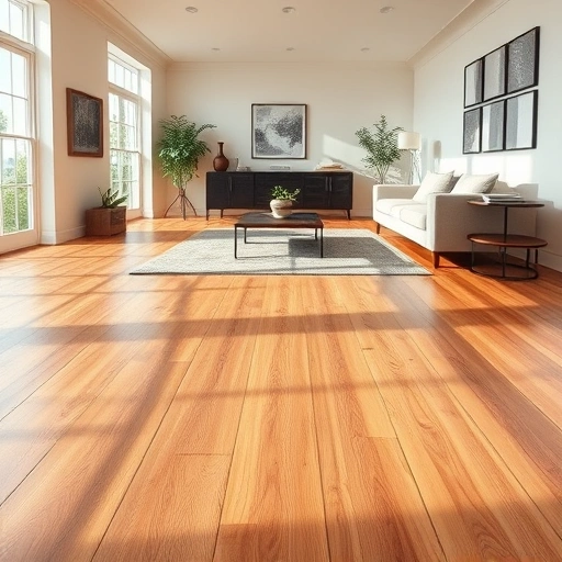 Stunning hardwood flooring installation in a spacious Frankfort IL room with modern decor and natural light.