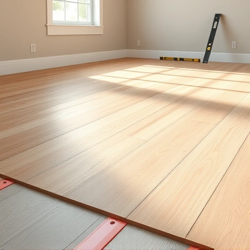 Completed subfloor repair in Darien IL, showcasing smooth textures, natural wood tones, and professional craftsmanship.