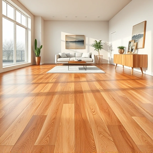 Spacious room in Darien IL showcasing elegant hardwood floors, minimalist furniture, and stylish decor highlighting craftsmanship.