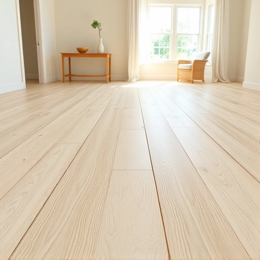 Completed subfloor replacement in Darien IL showcasing smooth surface, visible wood grain, and clean residential interior.