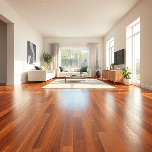 Spacious living area in Bolingbrook IL featuring rich hardwood flooring and elegant modern decor with natural light.
