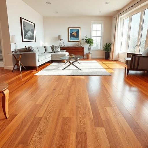 Spacious living area in Addison IL with polished hardwood floors, contemporary furniture, and inviting decor elements.