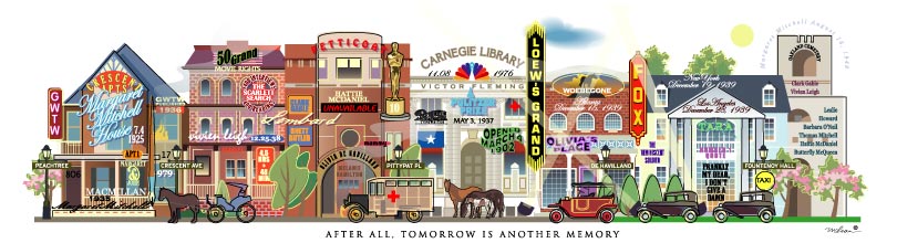 Gone With The Wind themed memorial print