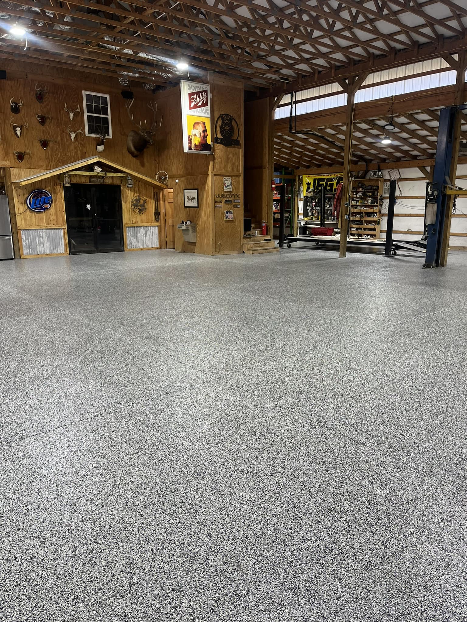 Floor after coating