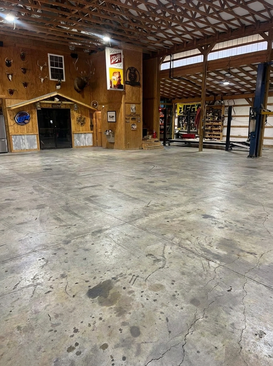 Floor before coating