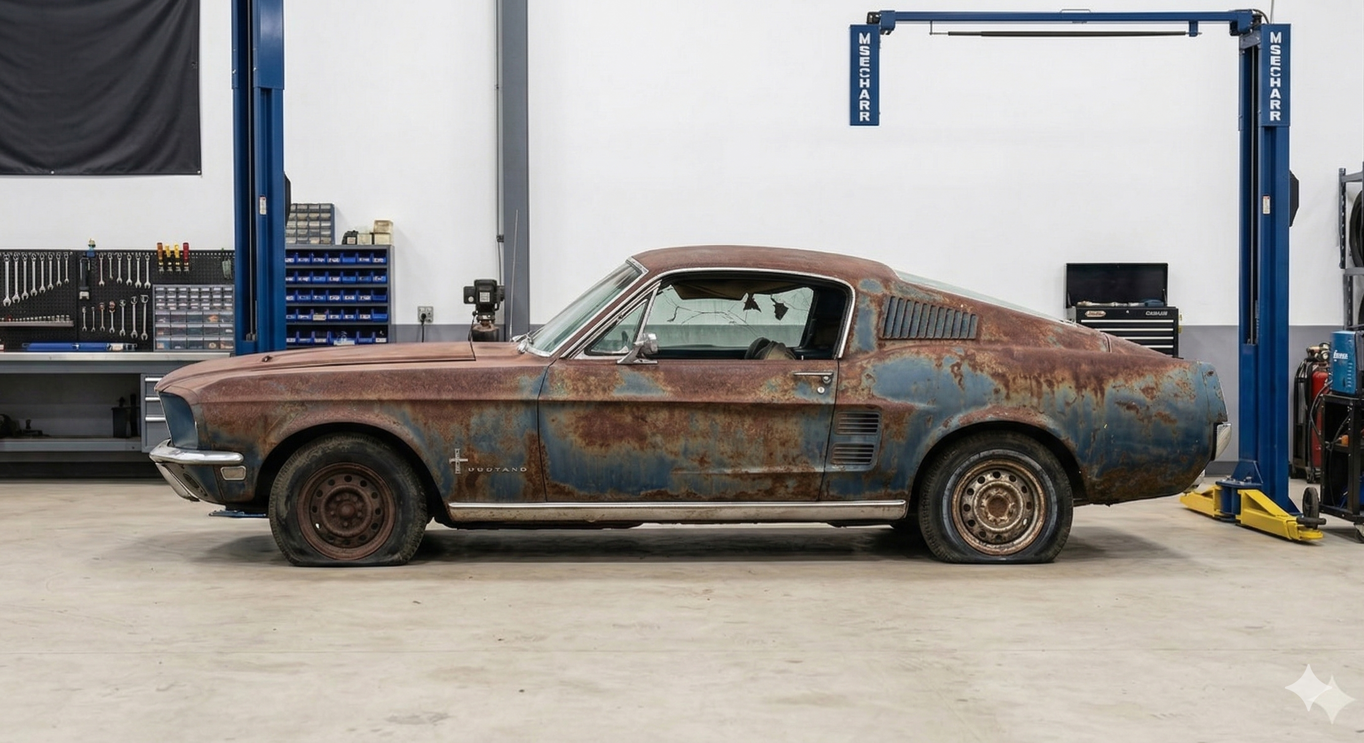Before — 1967 Mustang Fastback pre-restoration
