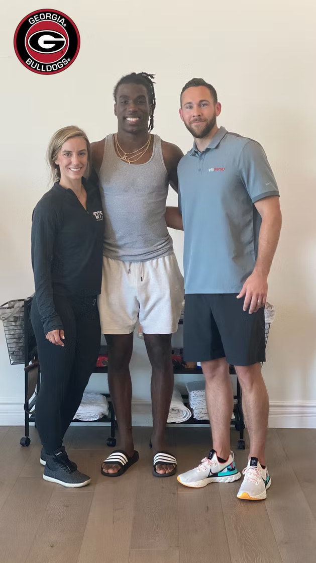 Professional athlete training session