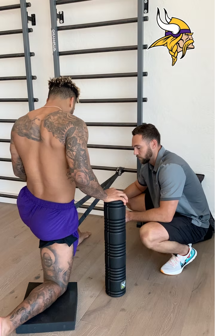 Professional athlete training session