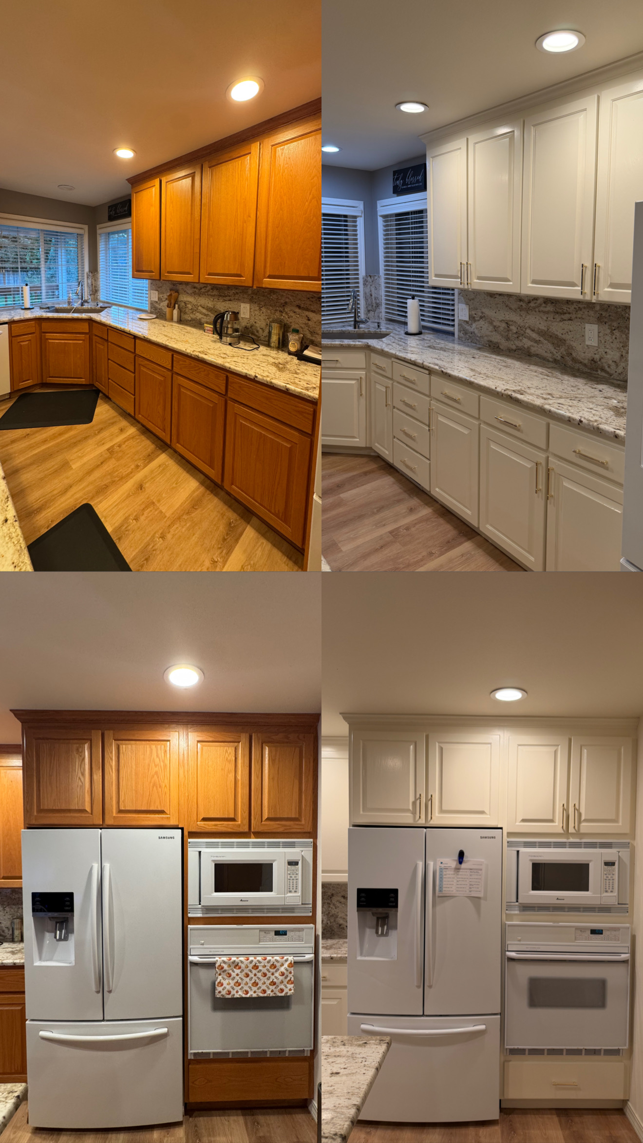 Kitchen cabinets before and after