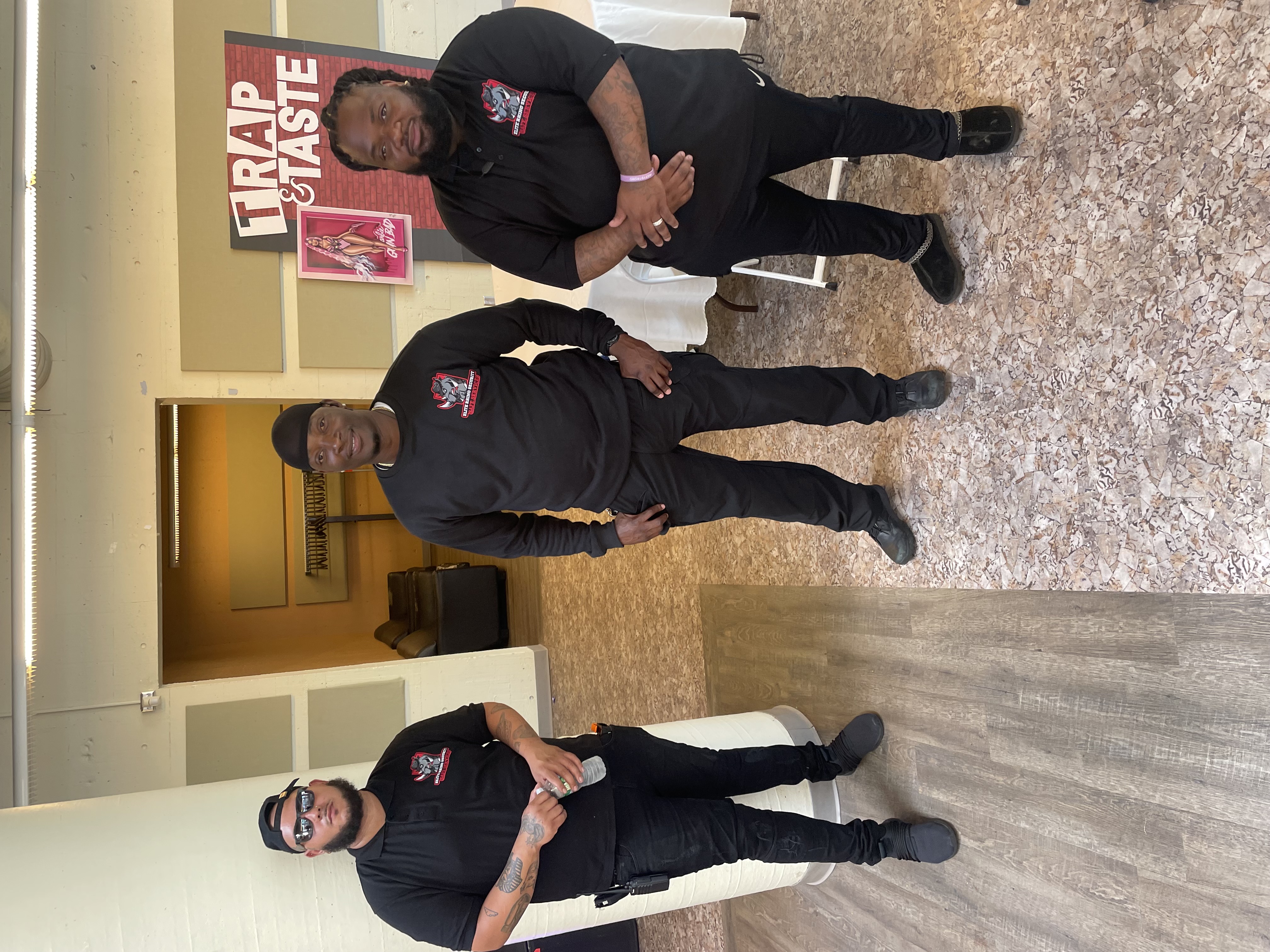 Security team at Trap & Taste event