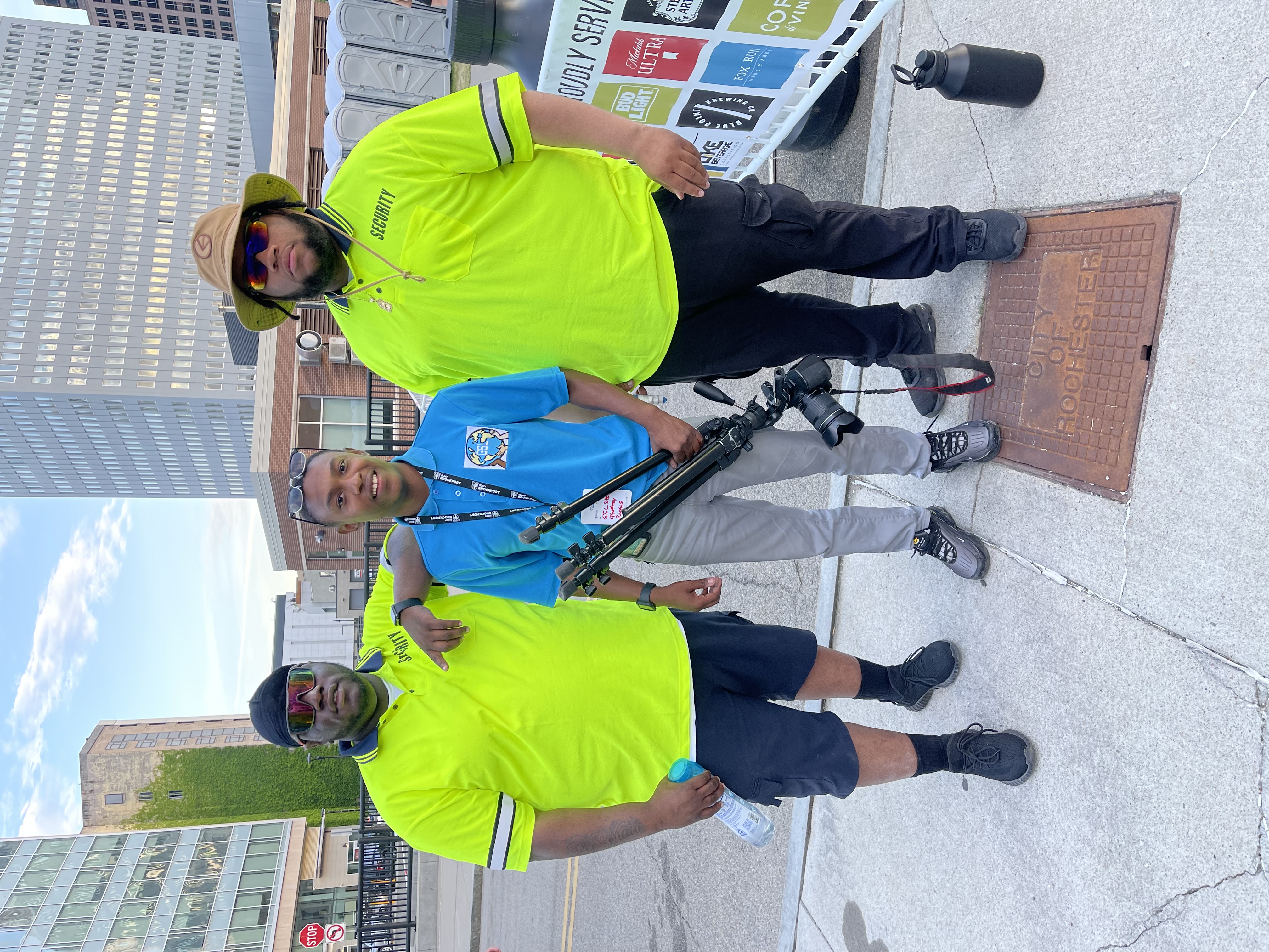 Security guards at downtown Rochester event