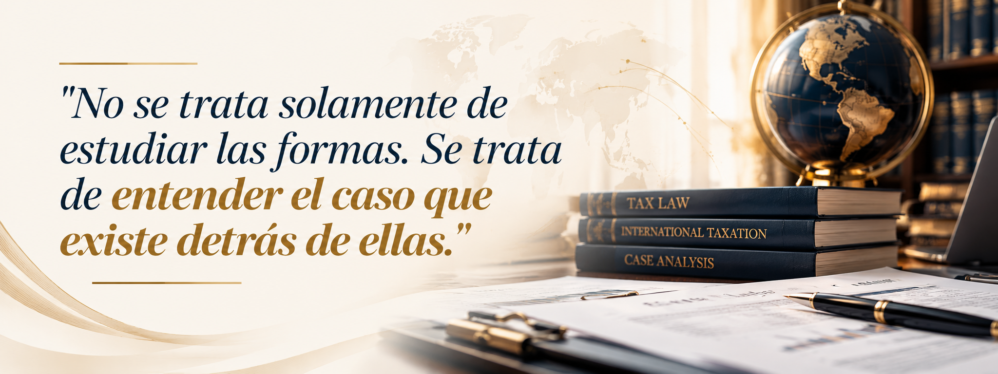 No se trata solamente de estudiar las formas. Se trata de entender el caso que existe detrás de ellas.