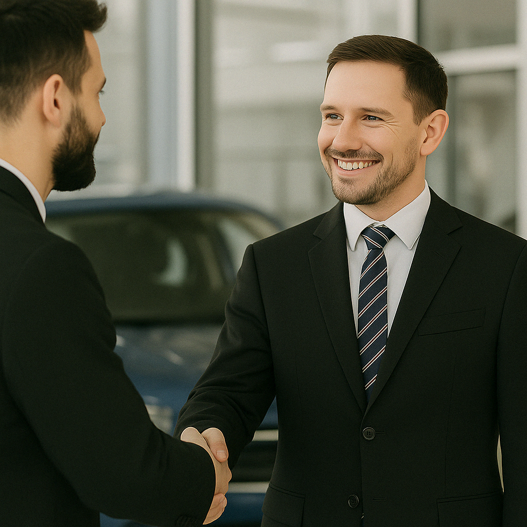Handshake at dealership