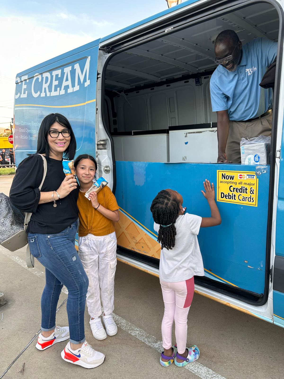 Employees enjoying ice cream at a corporate appreciation event